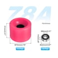 thumbnail image 2 of Uxcell Roues de Planche à Roulettes Roues de Rue Roues de Cruiser en PU avec Roulements 608RS pour Remplacement de Skateboards Rose 70 x 51 mm, 2 of 6