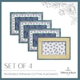 thumbnail image 3 of Leaf and Check - Mantel Individual Reversible, diseño de Hojas y Cuadros, Placemats (Set of 4), Multicolor, 14"x20", 1, 3 of 7
