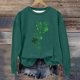 thumbnail image 3 of Vestido de Manga Larga de una Línea para las Mujeres Impresión Del Día de San Patricio Camiseta con Capucha de Cuello Redondo Forrada de Lana para Niños Vestido Casual de Manga Larga, 3 of 5