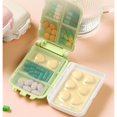 thumbnail image 6 of Wisolt Pill Organizers,8 Compartment ,Flip Lid,Moisture Proof, 3 Day Pill Box,Green 3 Pcs, 6 of 6