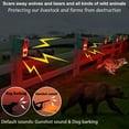 thumbnail image 4 of EASTIN Solar Outdoor Motion Sensor Alarm - Dog Barking & Gunshot Sound 130db Motion Detector Alarm Light with Remote Controller for Home  Villa Yard Chicken coop Farm Barn, 4 of 7