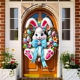 thumbnail image 5 of YWIYIUD 1PC Happy Easter Door Cover Easter Decorations, 71x35 Inch Easter Rabbit Eggs Door Banner Welcome Easter Banner Spring Theme Rabbit Door for Front Door Wall Indoor Outdoor Home Decor, 5 of 5