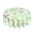 thumbnail image 2 of YFYANG 60 inch Round Table Cloth, Reusable Polyester Green Retro Floral Pattern Table Cover for Indoor Outdoor Kitchen Restaurant Table Decoration Tablecloths, 2 of 8