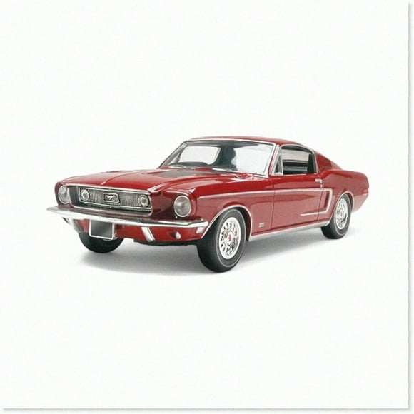 Revolutionary Red 1968 Ford Mustang GT 2'N1 1:24 Scale Model Car Building Kit - 118-Piece Skill Level 4 - Build Your Dream Ride!