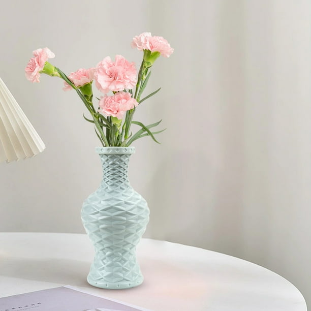 Jarrón de Imitación de Plástico Esmaltado, Arreglo Floral para Sala de Estar, Decoración de Mueble de Tv, Decoración de Flores Secas, Maceta, Utensilio para Flores