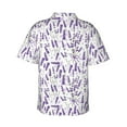 thumbnail image 3 of Goofa Lavender Flowers Hawaiian Shirt for Men, Unisex Summer Beach Casual Short Sleeve Button Down Shirts,Aloha Tropical Floral print shirt-Large, 3 of 9
