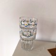 thumbnail image 3 of 4PCS Daisy Glass Cup Pastoral Style Cup Iced Coffee Cup Storage Container, 3 of 8