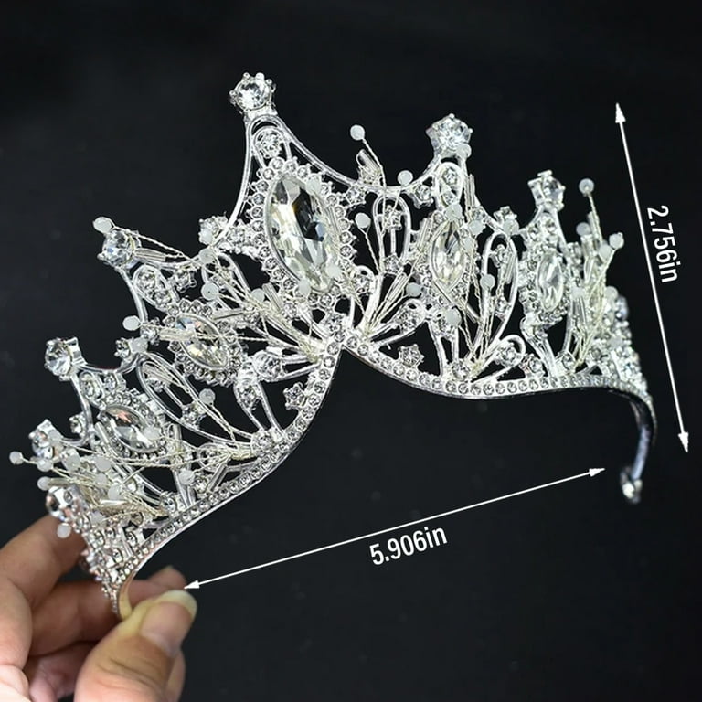 Sparkling Green Rhinestone Queen Crown Tiara For Women - Crystal Bridal Headpiece For Wedding, Birthday, Pageant & Party
