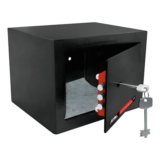 Caja Fuerte Con Llave 9 Pulgadas 1600 Malubero Color Negro