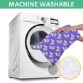 thumbnail image 5 of Purple Cartoon Unicorn Cloud Pattern Rectangle Tablecloth 60"x84",Waterproof Polyester Rectangle Table Cloth, Wipeable Spillproof Polyester Tablecloth for Dining, Camping, Indoor and Outdoor, 5 of 5