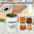 thumbnail image 4 of ARC USA 1 Gallon White Plastic Indoor Kitchen Compost Bin with 50 Trash Bags, 4 of 6