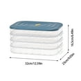 4Layer Food Storage Container, Refrigerator Freshkeeping Box, Multi