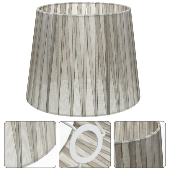SEWCHICS Breathable Grey Fabric Lamp Shade for Ceiling and Floor Lighting