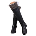 thumbnail image 1 of Dakaela Women's Knee High Boots Comfort Buckle Riding Combat Boot Round Toe Long Tall Fall Winter Shoes, 1 of 5