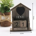 thumbnail image 7 of Cheers.US 1 Set Vintage Wood Perpetual Calendar In The Shape of Small House, 7 of 7