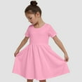 thumbnail image 2 of Gubotare Little Girl Dress Girls Dress Short Sleeve Sleepshirts,Heart Print Princess Daily Dress Size 4-5T (Pink,4-5 Years), 2 of 8