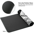 thumbnail image 5 of Black White Japanese Cherry Blossom Mouse Pad 35.4 X 15.7 Inch XXL Death Life Sakura Design Full Desk Gaming Mousepad Extended Large Non-Slip Rubber Base Keyboard Mat with Stitched Edges, 5 of 6