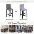 thumbnail image 5 of Boho Leaves Bar Stool Covers - Stretch Dining Chair Covers Set of 2, Vintage Purple Abstract Modern Stripes Bar Chair Cover Removable Counter Stool Pub Chairs Slipcovers Protectors for Kitchen/Cafe, 5 of 9