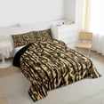 thumbnail image 3 of Castle Fairy Abstract Camouflage Twin Comforter Sets,Black Brown Camo Bedding Set, 3 of 8