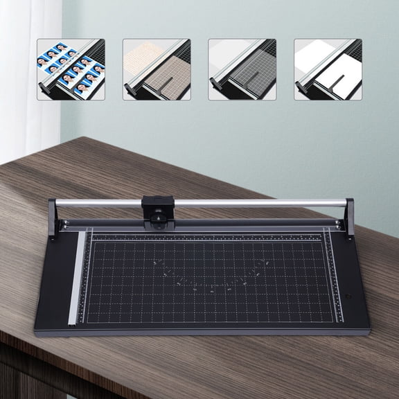 TFCFL 24" Manual Precision Rotary Paper Cutting Trimmer Sharp Photo Paper Cutter Roller Cutter
