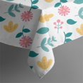 thumbnail image 4 of Floral Square Tablecloth 42x42in(107x107cm) – Waterproof Polyester Printed Table Cover, Wrinkle Resistant & Washable for Kitchen Dining Picnic Party Decor, Thanksgiving,Christmas, Spring,Flower, 4 of 6