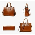 thumbnail image 3 of Genuine Leather Satchel Handbags for Women Large Shoulder Crossbody Bag Elegant Ladies Tote Purse with Zipper, 3 of 7
