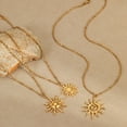 thumbnail image 4 of NICKSUN 18K Gold-Plated Stainless Steel Sun Pendant Choker Necklace, Chic Minimalist Lockbone Jewelry for Women, 4 of 4
