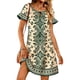 thumbnail image 3 of TaTaai Women Summer V Neck Short Sleeve Knee Length Printed Dress Casual Fashion Beach Vacation Outfit Wedding Guest Dress Gift, 3 of 8