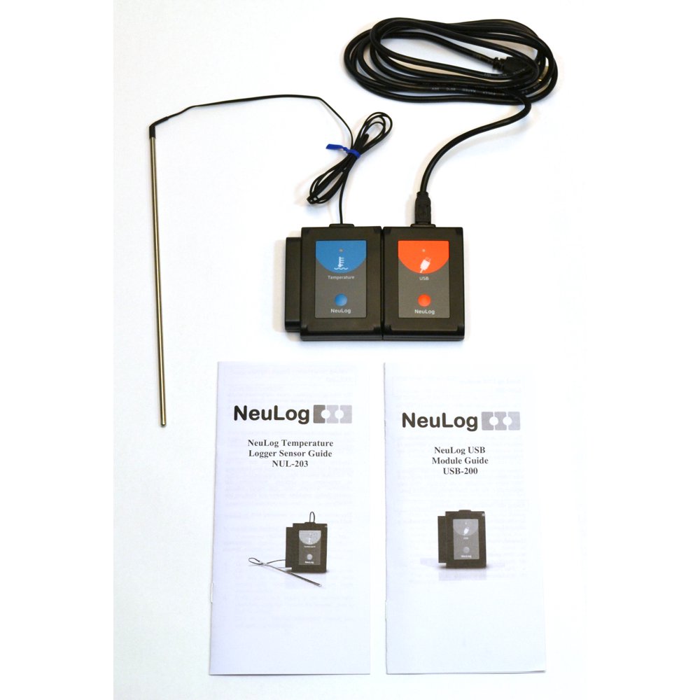 USB TEMPERATURE SENSOR All connection devices included, software free for download, works with