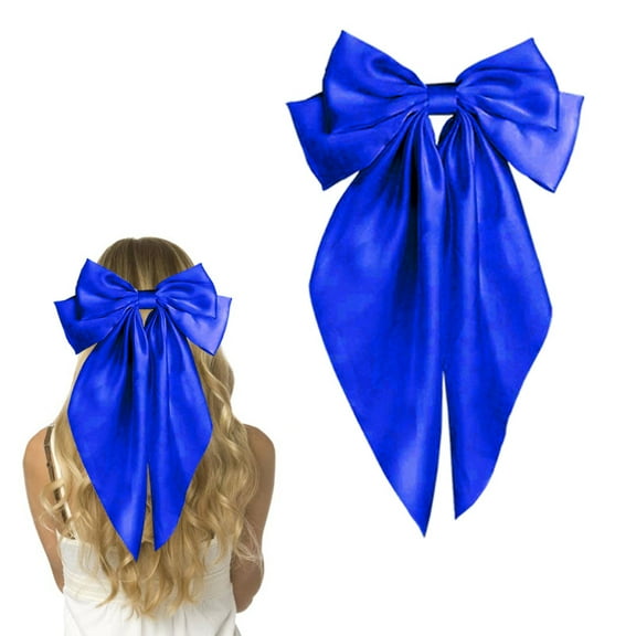 2PCS Hair Bows for Women Girls Hair Ribbon Bow Hair Clips with Long Tails Vintage Hair Accessories for Women