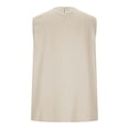 thumbnail image 5 of Womens Linen Tank Tops Classic Crew Neck Sleeveless Tank Top for Casual Wear Size S, 5 of 6