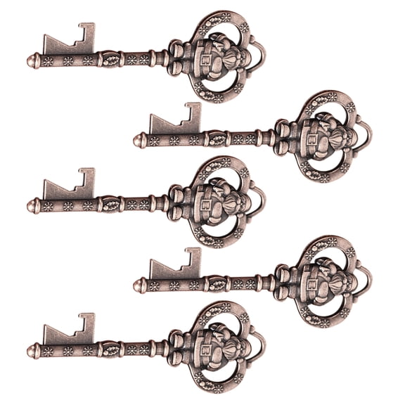 Raindrops 5Pcs Key Shape Bottle Openers Zinc Alloy Retro Style For Camping Picnic Outdoor Activities Home Hotel Bar Use