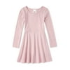 The Children's Place Long Sleeve Crossback Pleated Dress (Little Girls & Big Girls)