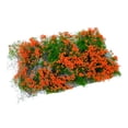 thumbnail image 2 of Césped artificial estático con forma de racimo de flores para decorar con arena y ferrocarril. naranja, 2 of 9