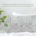 thumbnail image 2 of Elegant Comfort Set of 2 Floral Print Pillowcases, 1500 Series Hotel Quality Microfiber, Soft and Smooth with Envelope Closure, King, Paisley Gray, 2 of 4
