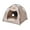 Khaki, variant on Gray Semi-Enclosed Four-Season Pet Tent - Waterproof Washable Shelter for Small Dogs & Cats