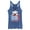 Royal Blue Heather, variant on Women's ICEE Peekaboo Bear Logo Racerback Tank Top Red Heather Medium