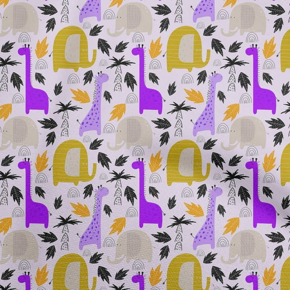 oneOoneViscoseChiffonPurpleFabricAnimalSkinFabricForSewingPrintedCraftFabricByTheYard42InchWide