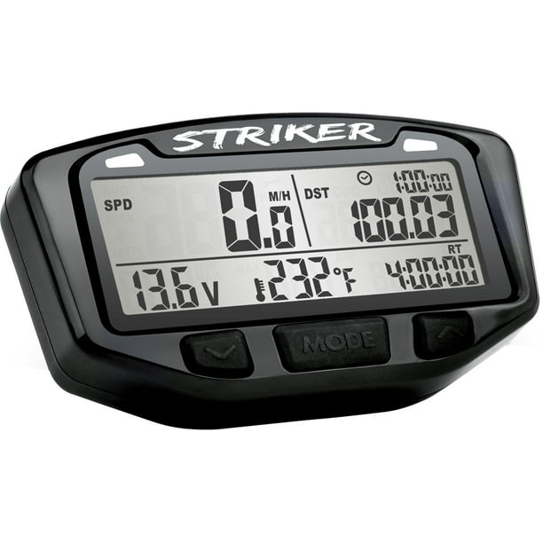 Trail Tech Black Striker Speedometer Digital Gauge Kit with Volt Meter