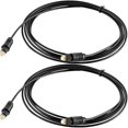 thumbnail image 2 of JPQuality Digital Audio Fiber Optic Toslink Cable SPDIF, 10 Feet (2-Pack), 2 of 10