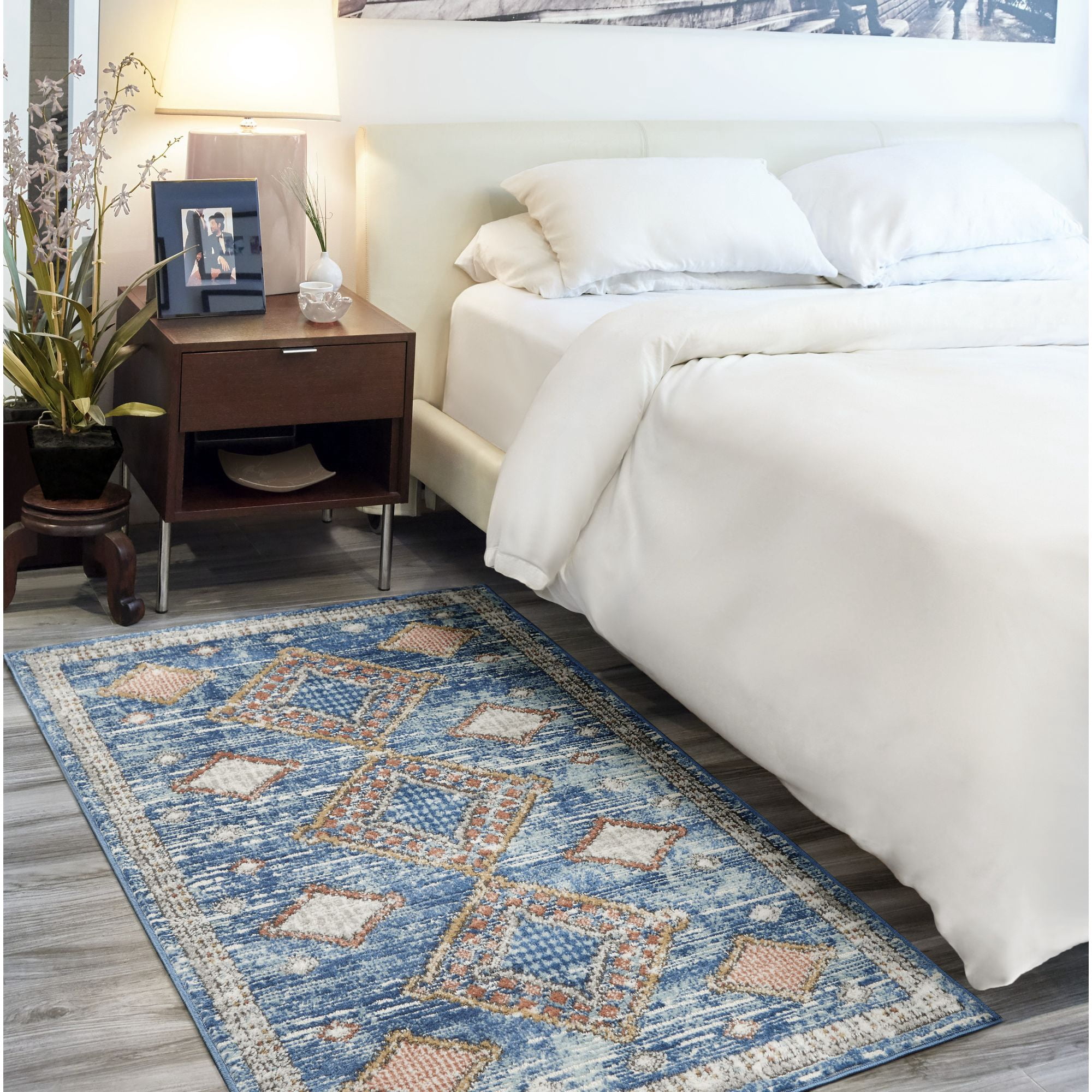 Nourison Concerto Contemporary Geometric Indoor Area Rug Blue 3' x 5'