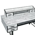 thumbnail image 5 of ACME Safea Computer Desk in Antique White and Black, 5 of 7