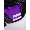 thumbnail image 7 of SiiRoh Kids Girls Sparkly Sleeveless Asymmetrical Gymnastics Leotard Ruched Ballet Lyrical Dance Dress Purple 10, 7 of 7