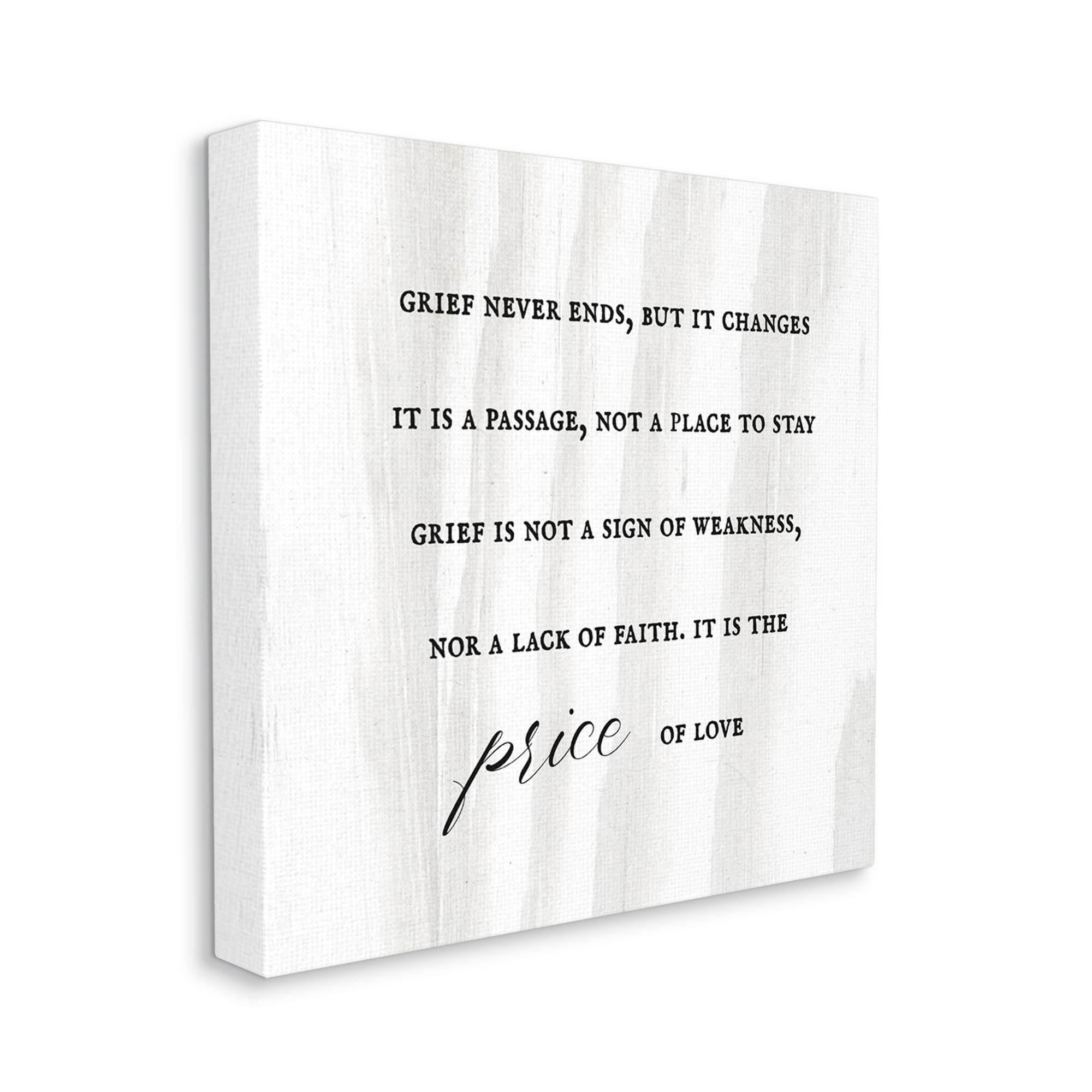 Stupell Industries Grief Is Love Inspirational Sorrowing Lamentation Phrase ,36 x 36, Design by Daphne Polselli
