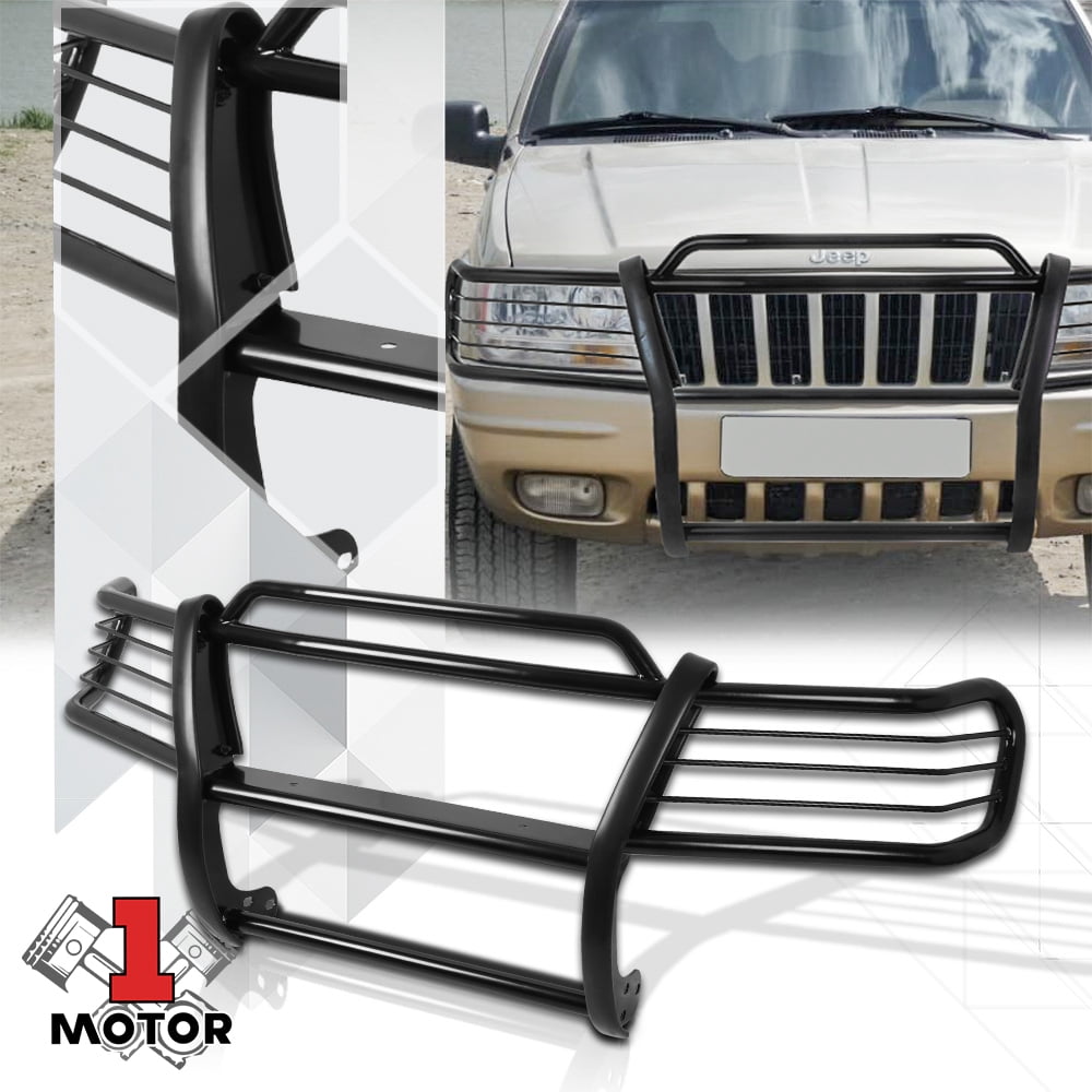 Black Mild Steel Grille/Brush/Headlight Guard for 9904 Jeep Grand Cherokee WJ 00 01 02 03