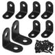 thumbnail image 1 of Uxcell 8-Pack Soporte de Esquina en Forma de L, 1 x 1 en Acero Inoxidable Soportes de Ángulo Recto Conectores [Negro], 1 of 7