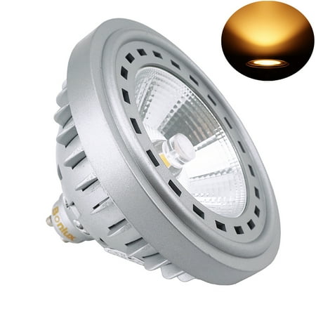 Gu10 Fluorescent Bulbs - Bonlux 12W LED Ar111 Es111 GU10 Base Spot Light Bulb with Cree COB Chips 75W Halogen Replacement Bulb for Commercial Lighting and Residential Lighting, 120V Warm White 2700k