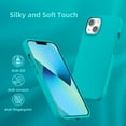 thumbnail image 4 of Compatible with iPhone 13 Mini Case, Liquid Silicone Gel Rubber Cover with Microfiber Lining, Full Body Drop Protection Phone Case for iPhone 13 5.4 Inch(2021), Teal, 4 of 12