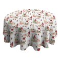 thumbnail image 4 of White Christmas Gnome Pattern Round Tablecloth 60"x60",Wrinkle Wipeable Table Cloth for Kitchen Dining Room Picnic Patio Party, 4 of 6