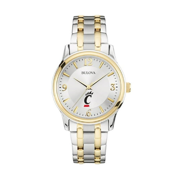 Bulova Silver/Gold Cincinnati Bearcats Classic Two-Tone Round Watch